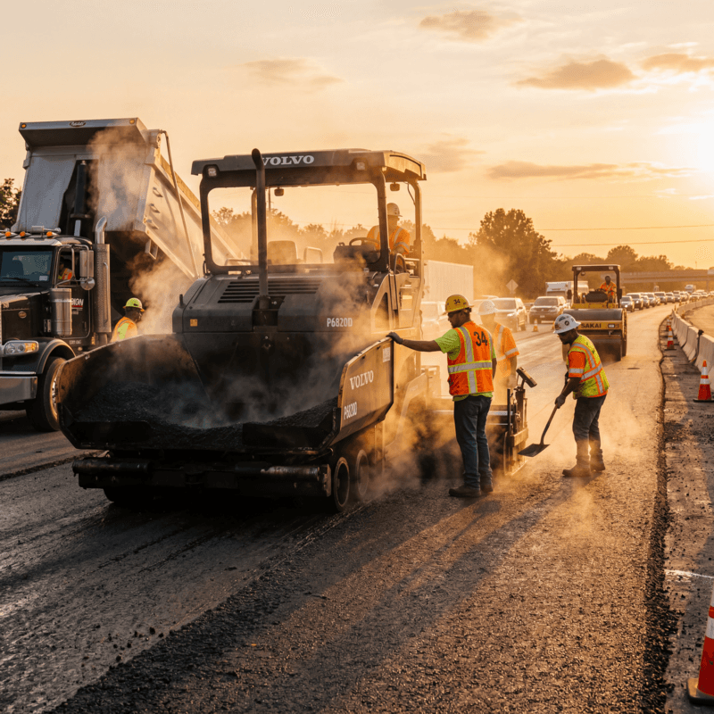 Commercial asphalt paving and milling services in the Philadelphia area